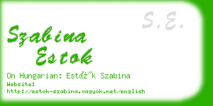 szabina estok business card